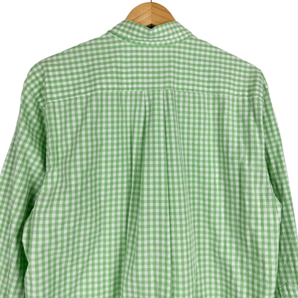 Vineyard Vines Whale Shirt Plaid Long Sleeve Button Down Shirt Green Size Medium - Picture 5 of 8